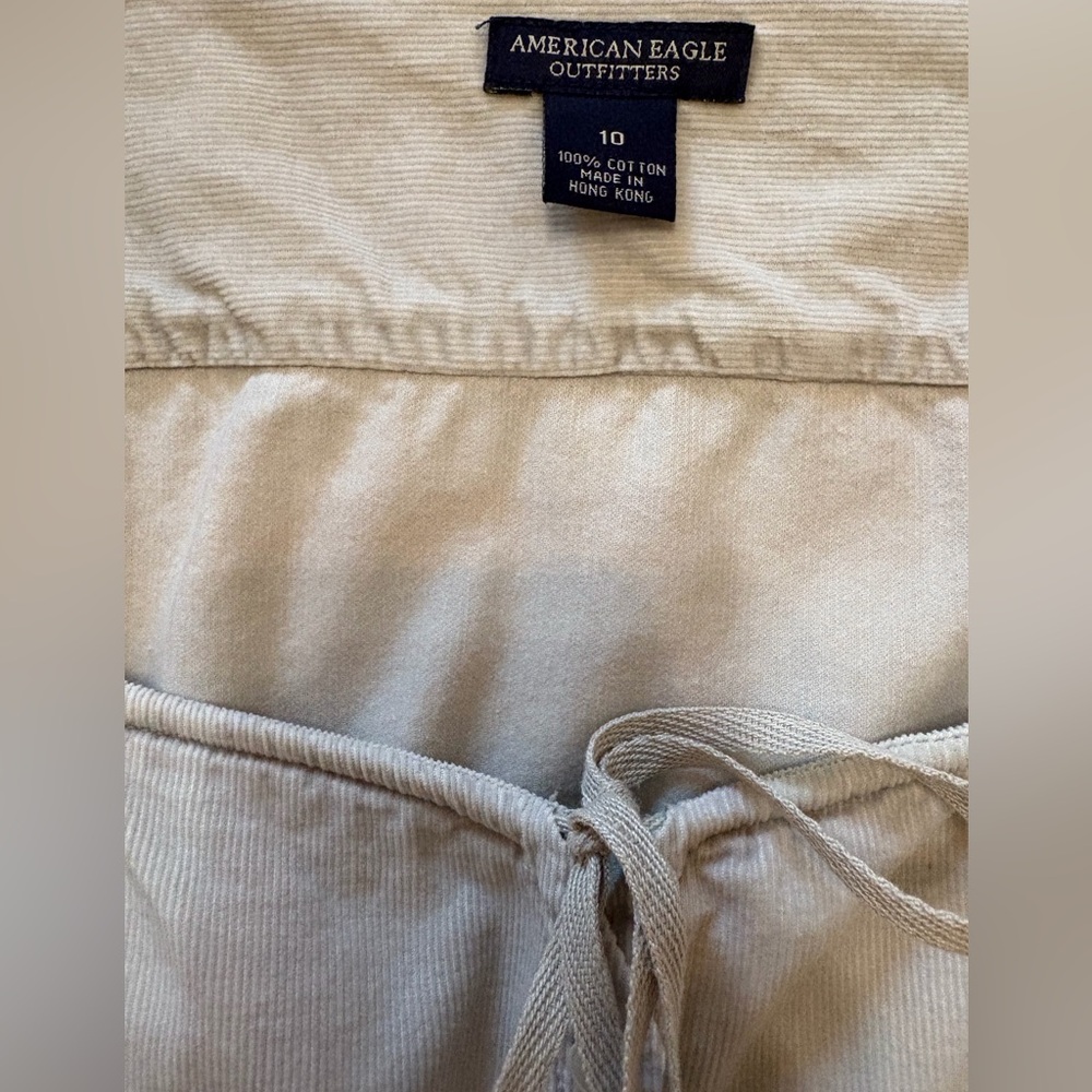 American Eagle Square Neck Gray Button-Up Women's… - image 4